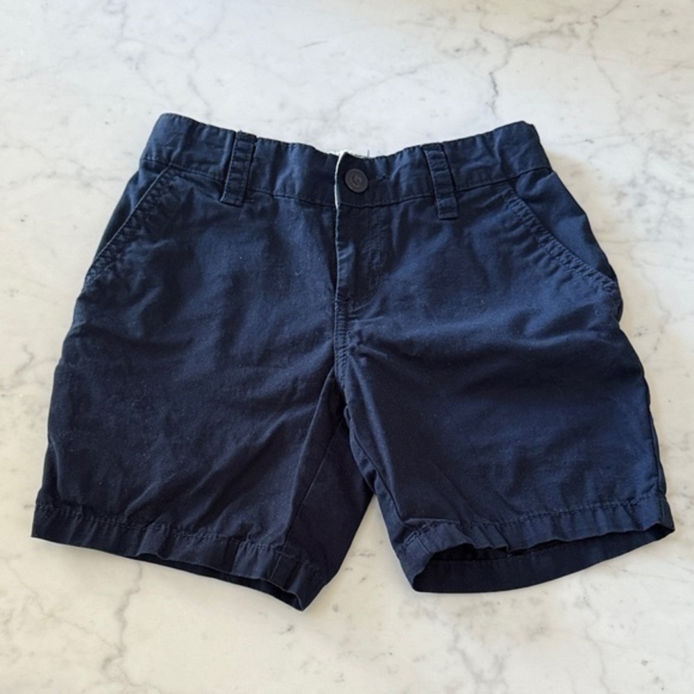 Cat & Jack Boys Navy Chino Shorts Size 6 Adjustable Waist School Uniform